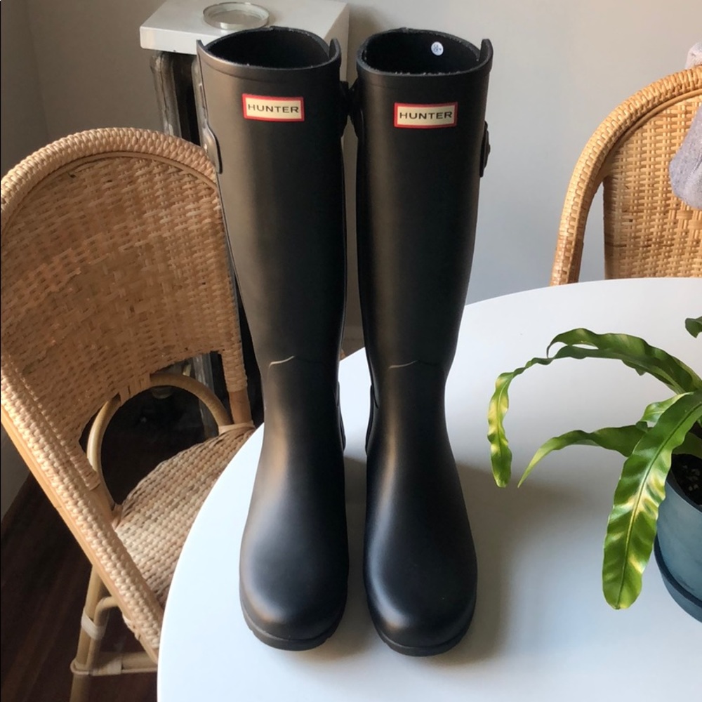 Matte Black Hunter Rain Boots